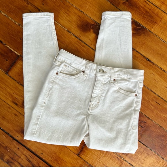 TOPSHOP_ Jaime High Waist Petite White Ankle Skinny Jeans 26 X 28 - Picture 1 of 11
